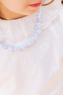 Ketting- en armbandset - blauw hart