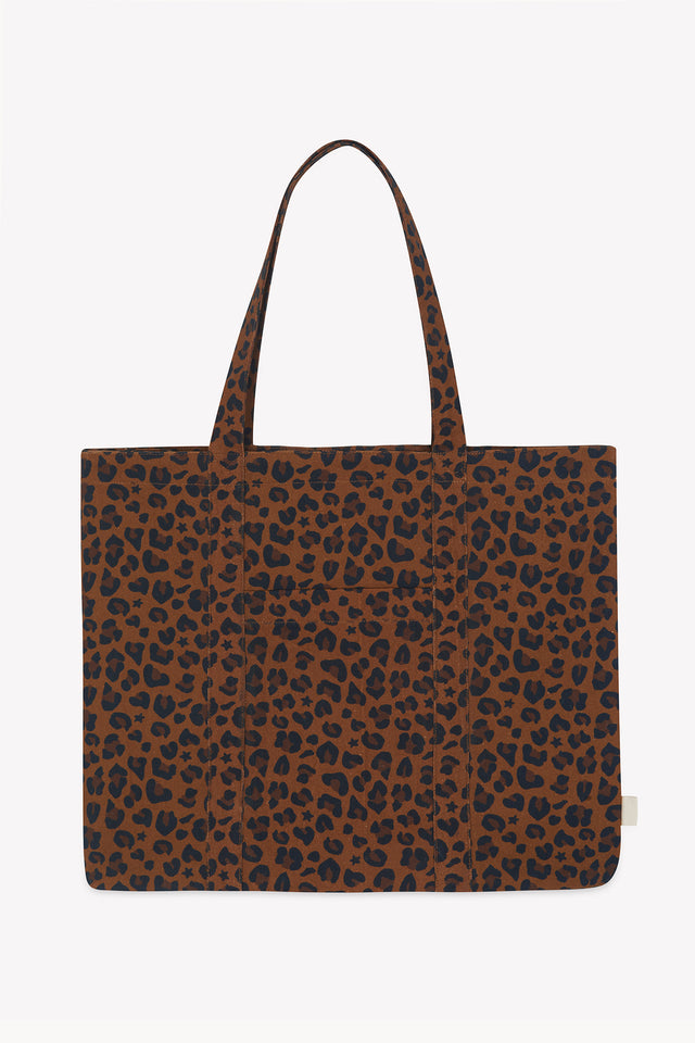 Bolso tote mediano - estampado de leopardo Bonton - Image principale