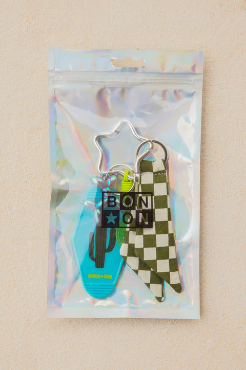 Porte-clés - Grigri Damier Cactus - Image principale