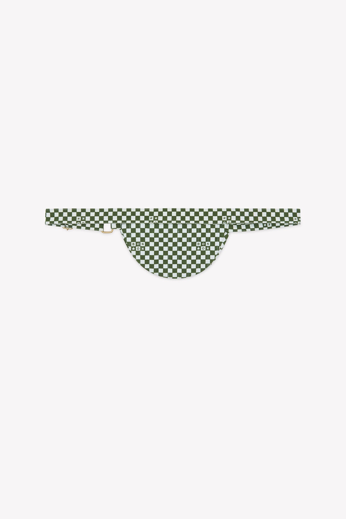 Bauchtasche - Grüne Karos in Khaki
