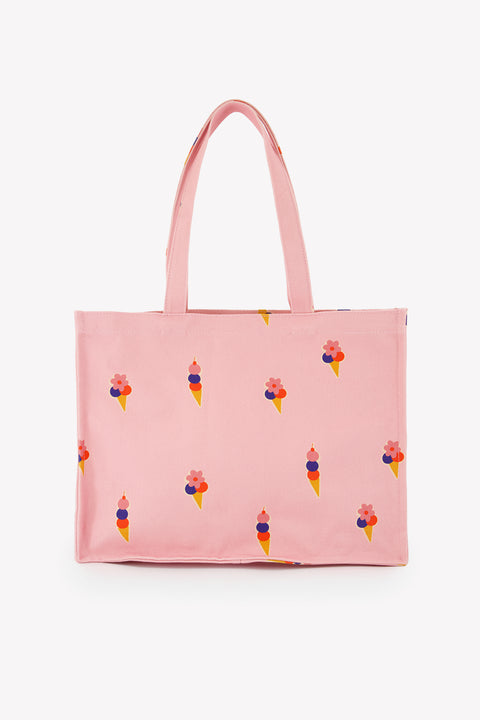 Bolso tote mediano - Rosa helado - Image principale