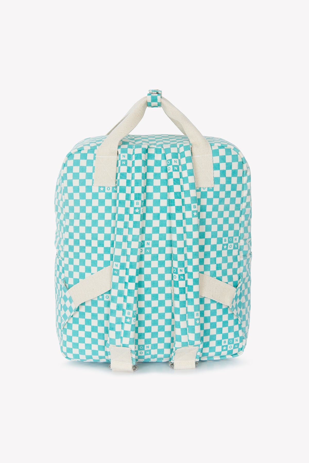 Rucksack - Mittelgroßes Karomuster in Vintage-Blau