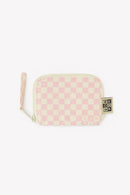 Coin purse - Light pink check