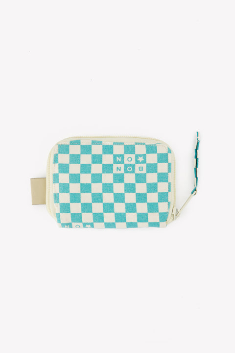 Porte-monnaie - Damier bleu vintage - Image principale