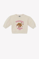 Sweatshirt - Lys Yeeehaw i fårefarve