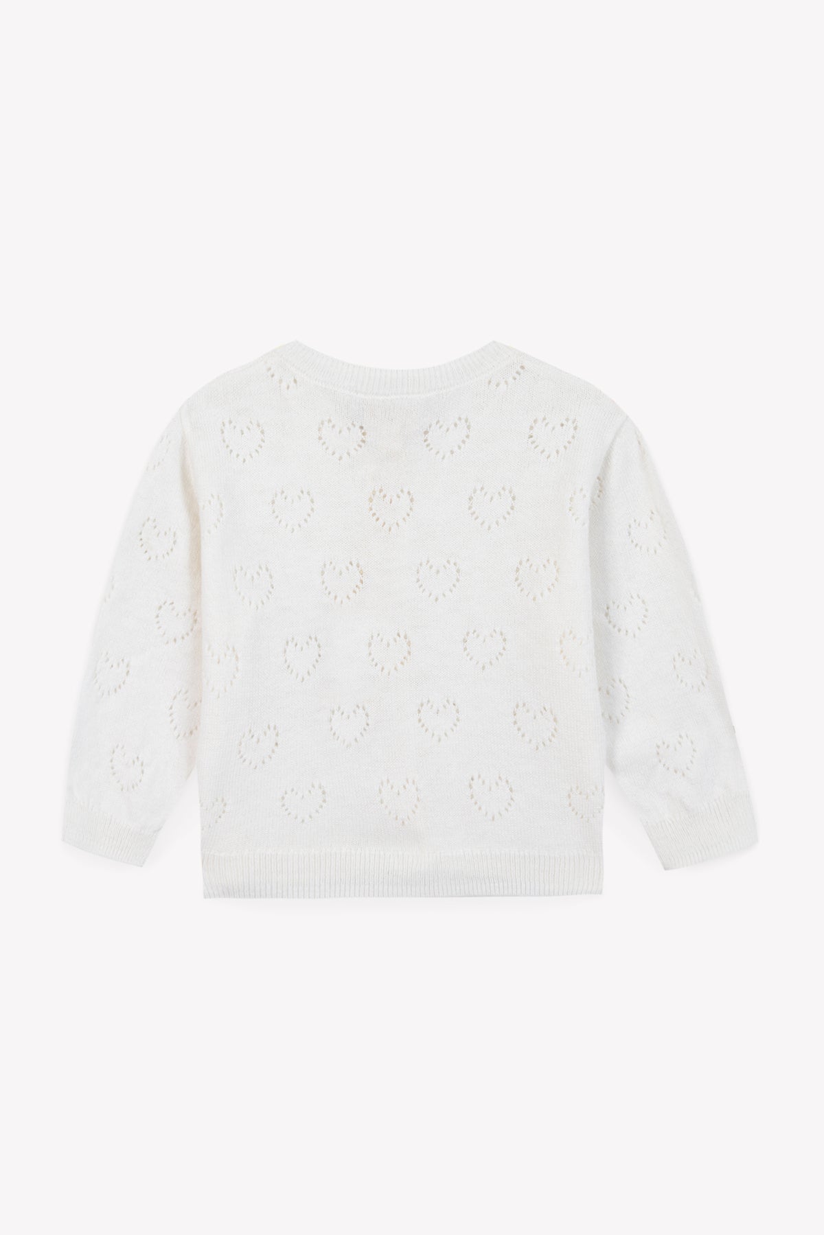Cardigan - Lilet hartjes ecru Bonton