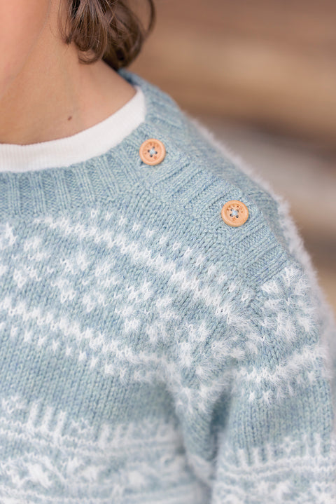 Pull - Loustic Poilu Bleu Givre - Image principale
