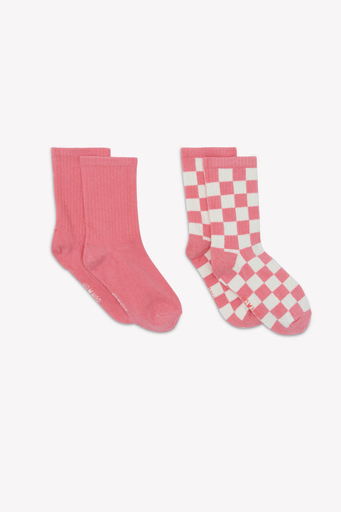 Chaussettes - Damier Rose Pinkyee - Image principale