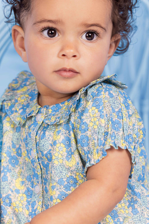 Shirt - Aria Vintage Blue Flowers - Image principale