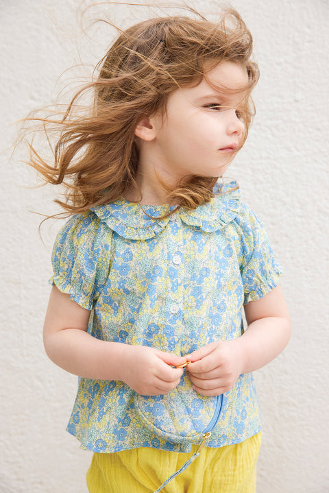 Shirt - Aria Vintage Blue Flowers - Image principale