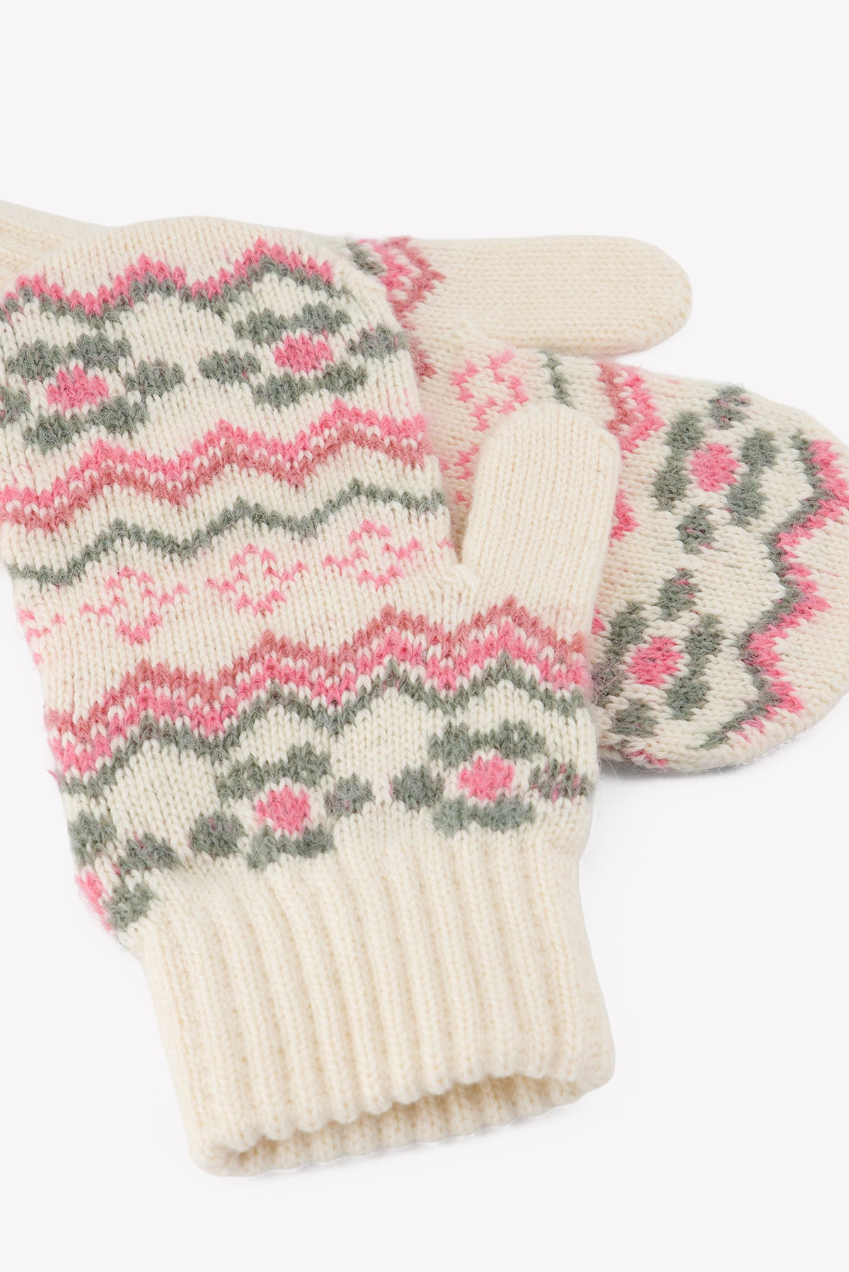 Moufles - Pensée Milk Jacquard