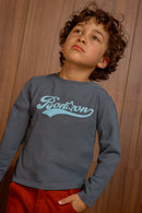 T-Shirt - Taxo meerblau mit Logo aus Baumwolle