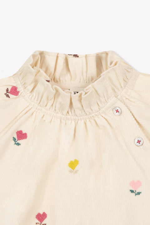 Blouse - Pomette Cœur Flower Velours - Image principale