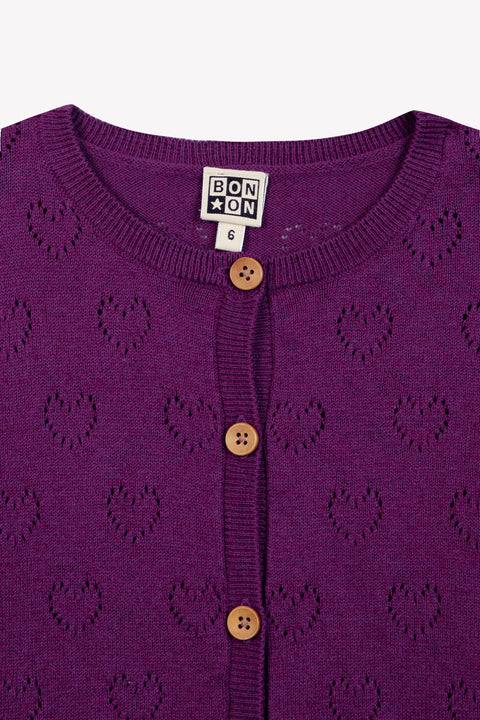 Cardigan - Lilou Purple Rain Coton Cachemire - Image principale