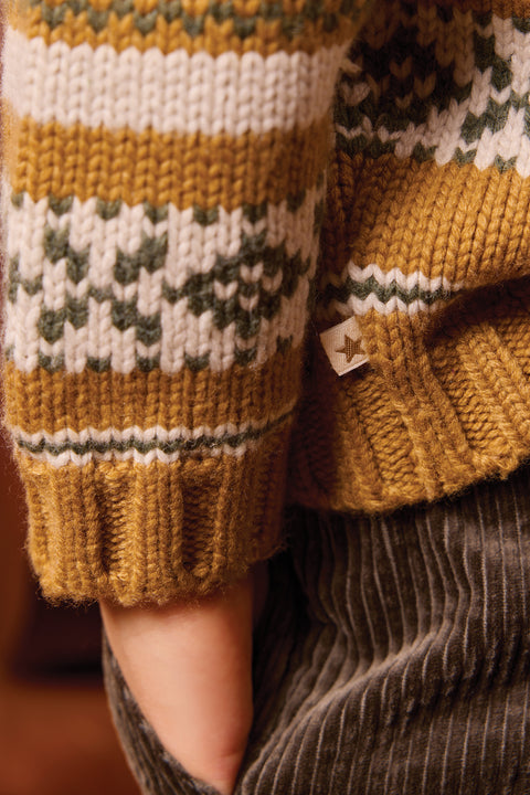 Cardigan - Polar Kaki Jacquard - Image principale