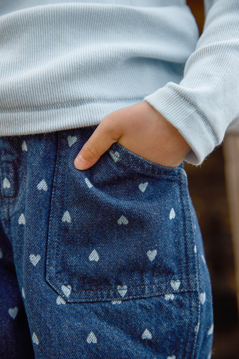Jean - Lino Denim Cœurs Coton - Image principale