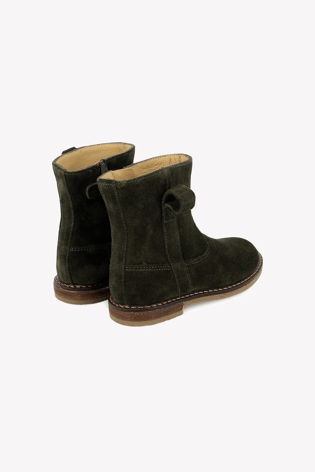 Stiefeletten - Escape in Khaki aus Leder