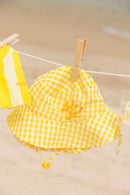 Sonnenhut - Labobine gelb kariert Loulou x Bonton