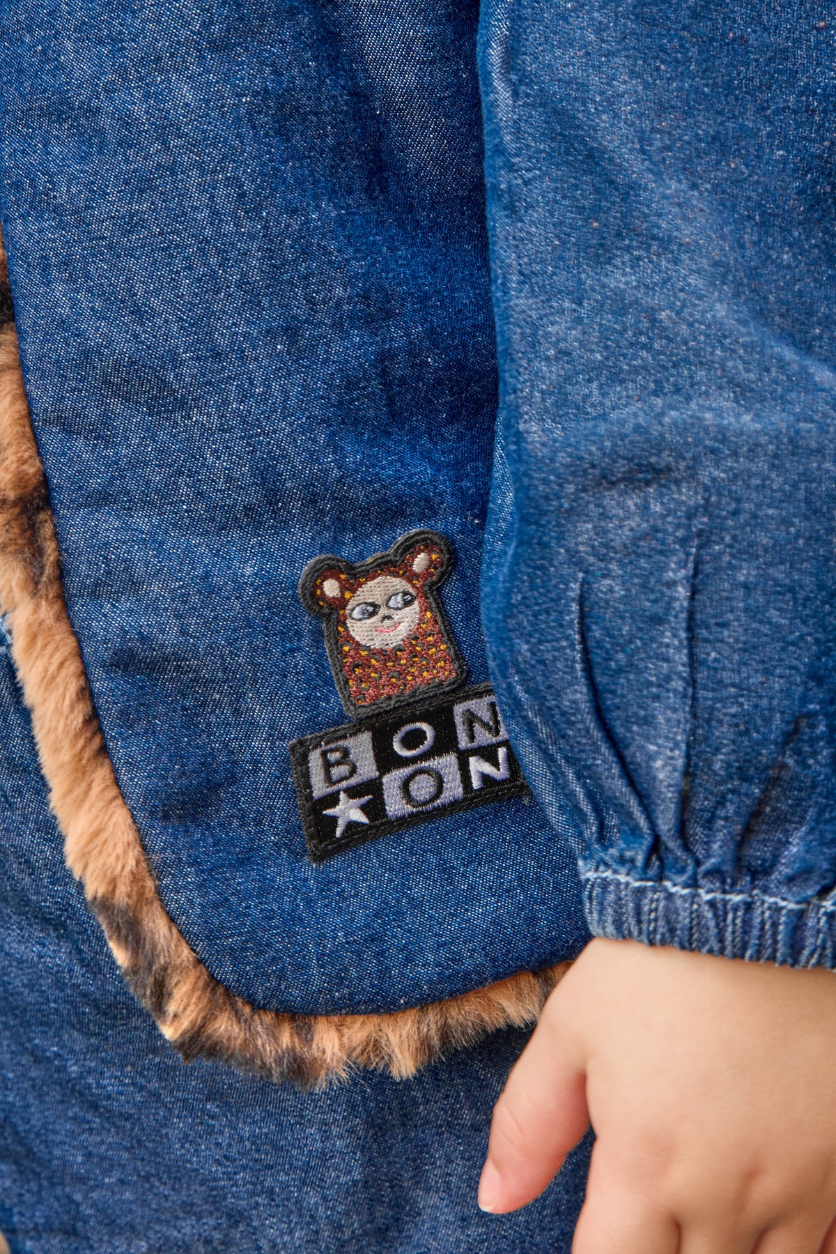 Reversible cardigan - Beti Blue Denim Bonton x Lili Scratchy