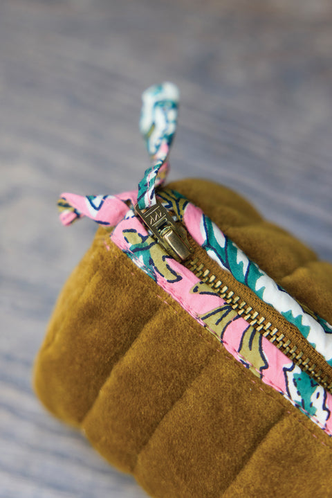 Trousse - Velours petit modèle bronze - Image principale