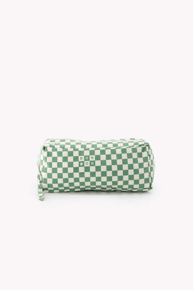 Trousse - Damier vert - Image principale
