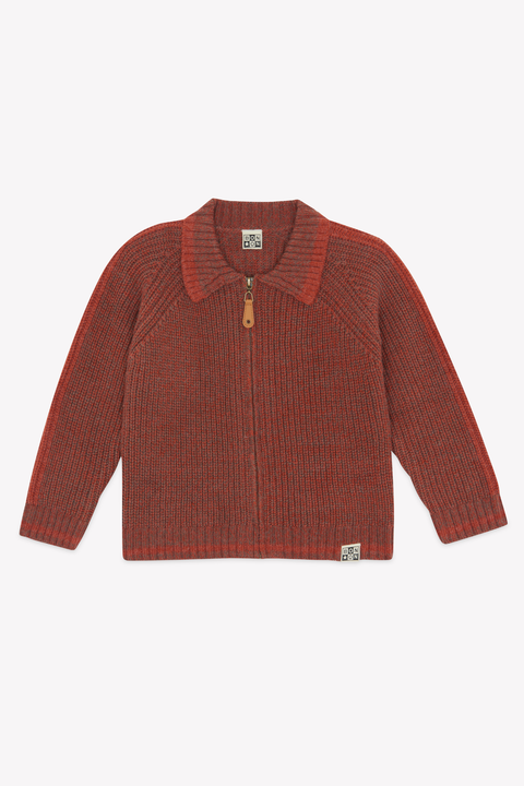 Cardigan - Pimpon Chestnut Laine - Image principale