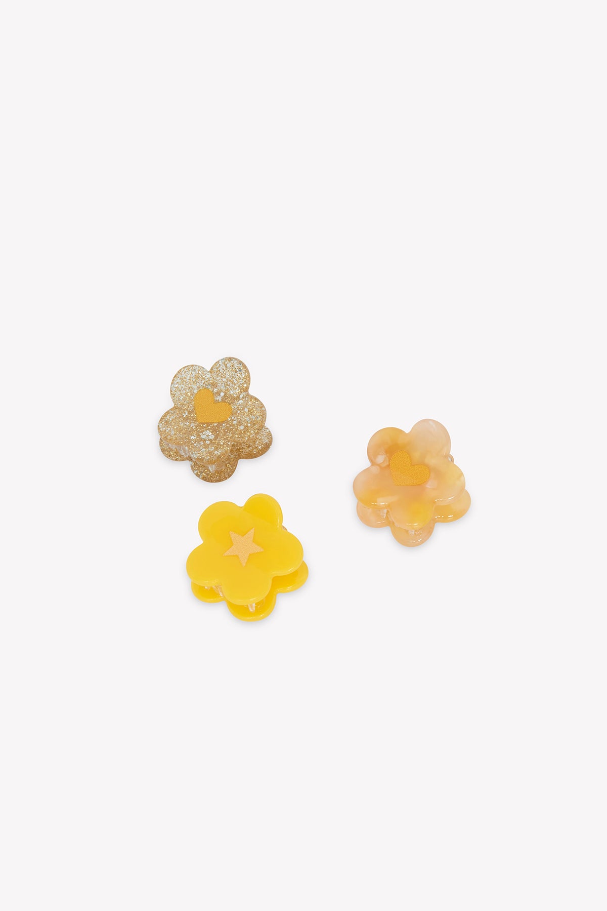 Set Barrettes - Jaune Fleurs