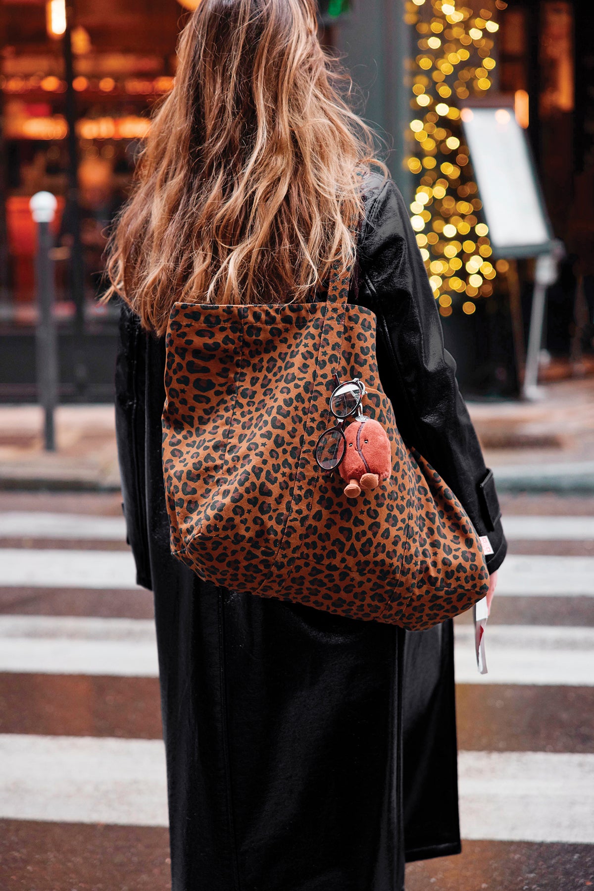 Bolso tote mediano - estampado de leopardo Bonton