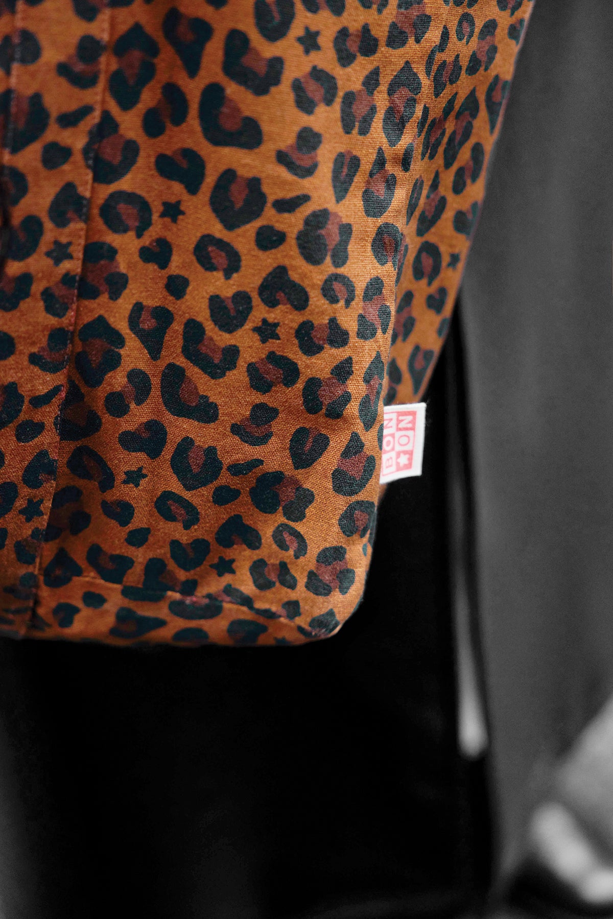 Bolso tote mediano - estampado de leopardo Bonton