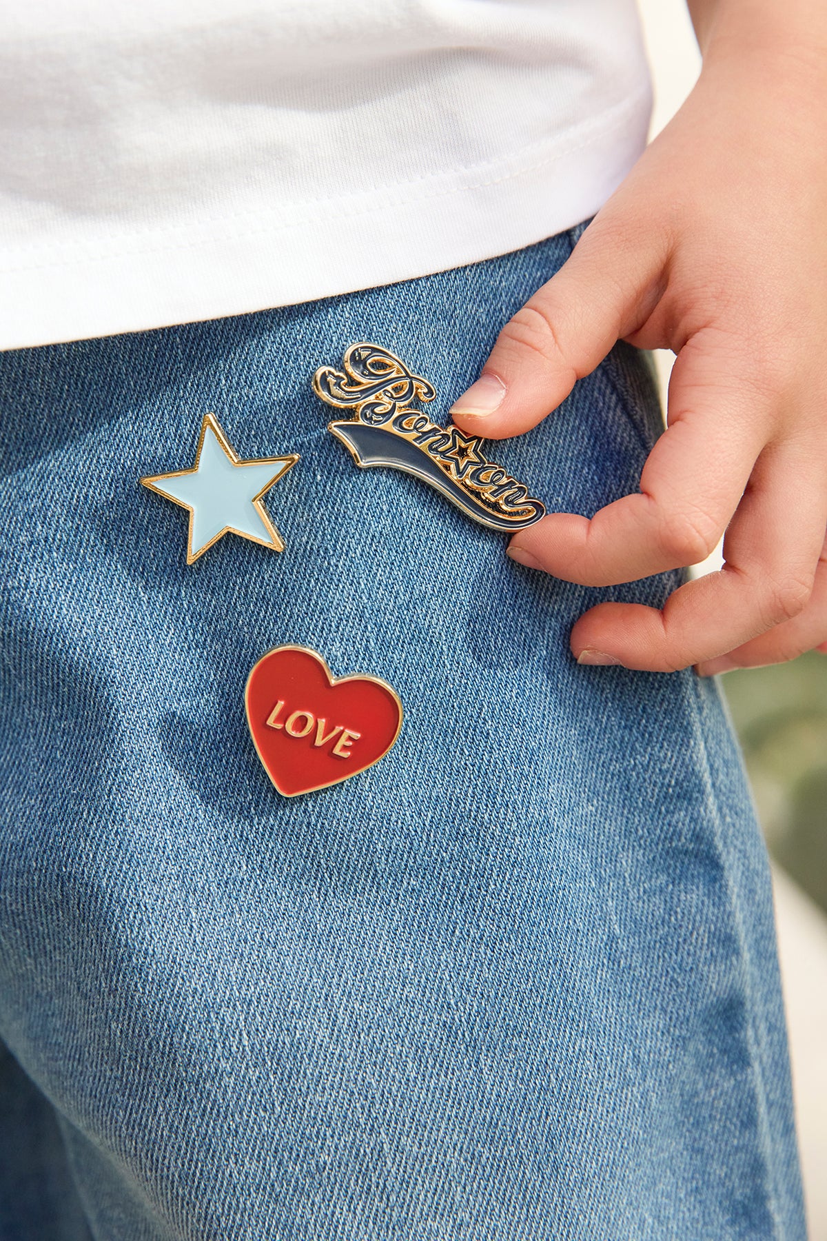 Set 3 Pins - Vintage Bleu