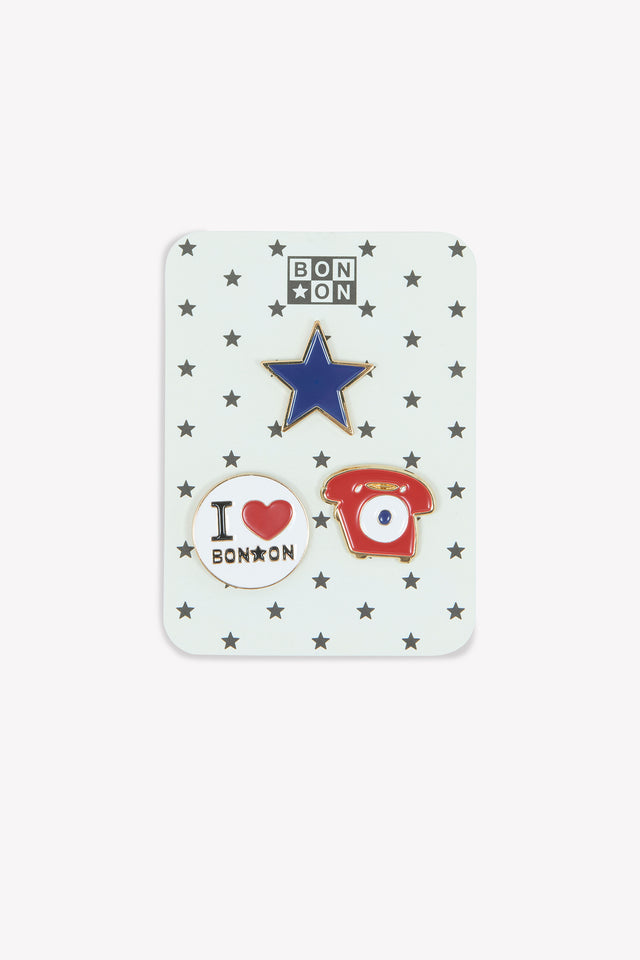 Set 3 Pins - I <3 Bonton - Image principale