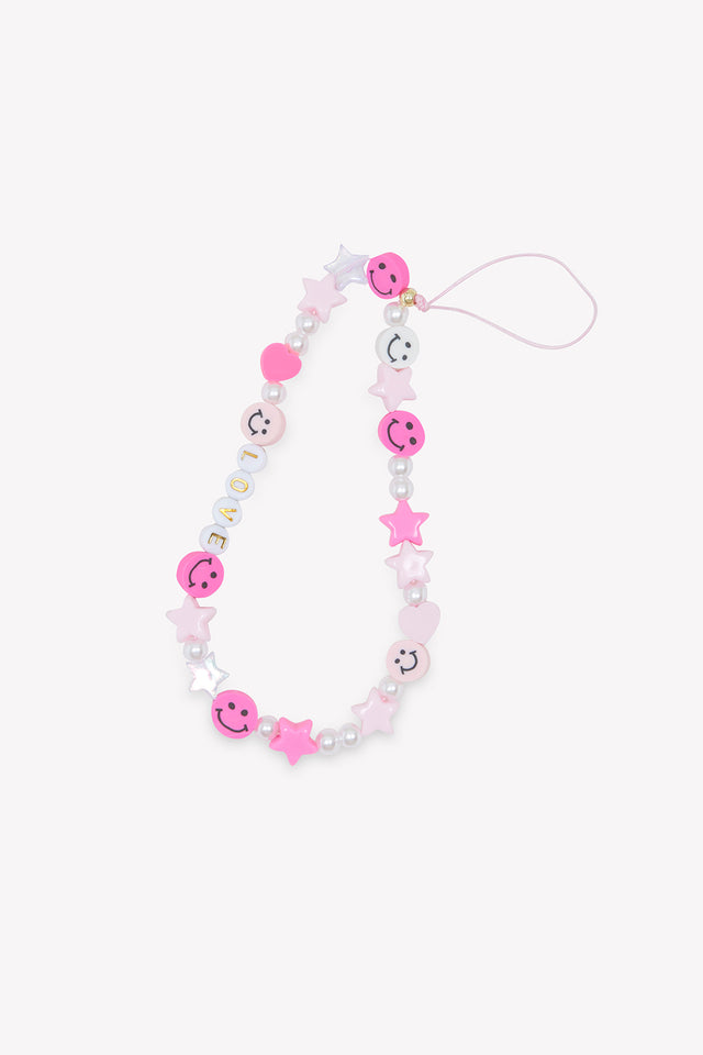 Bijoux de téléphone - Smiley Rose - Image principale