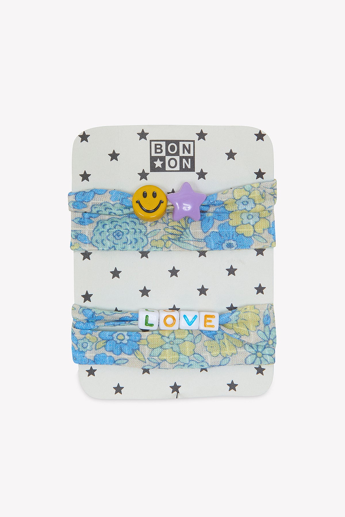 Lot de bracelets - Fleurs Vintage Bleu