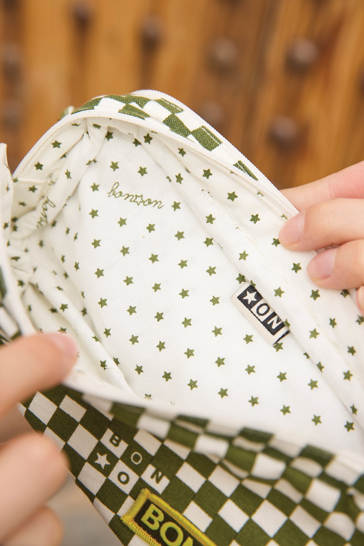 Trousse - Damier Vert