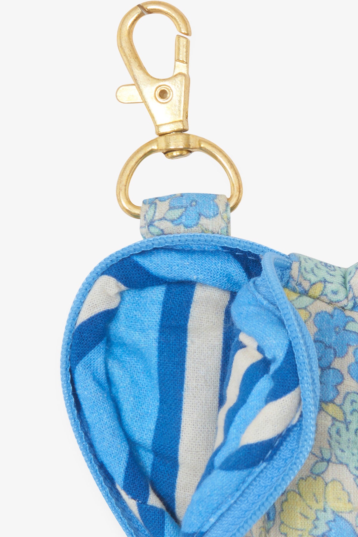 Schlüsselanhänger - Vintage-Blume in Blau