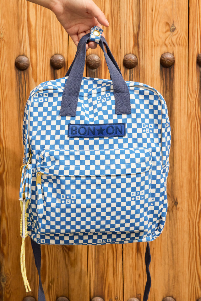 Sac à dos - Anses Damier Bleu - Image principale
