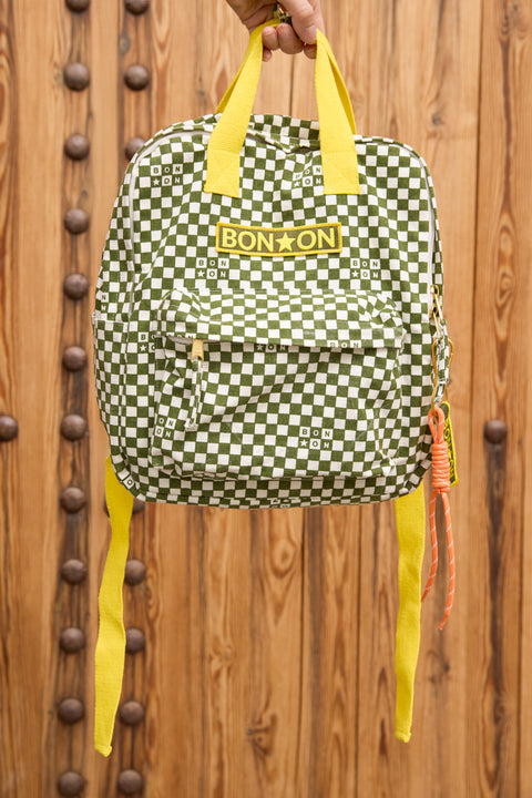Sac à dos - Anses Damier Vert - Image principale