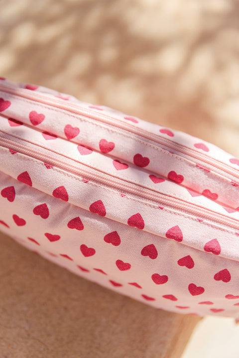 Trousse - Cœurs rose foncé - Image principale