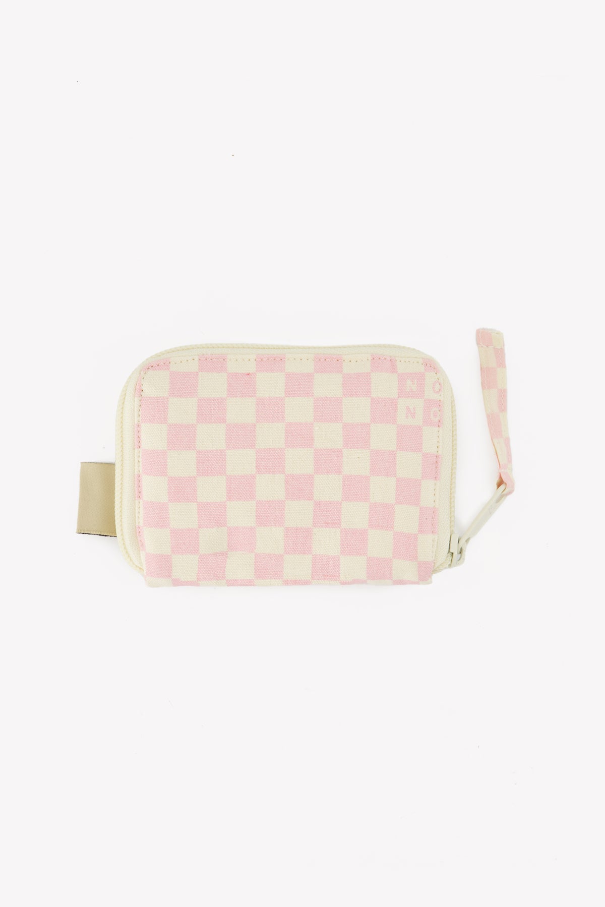 Coin purse - Light pink check