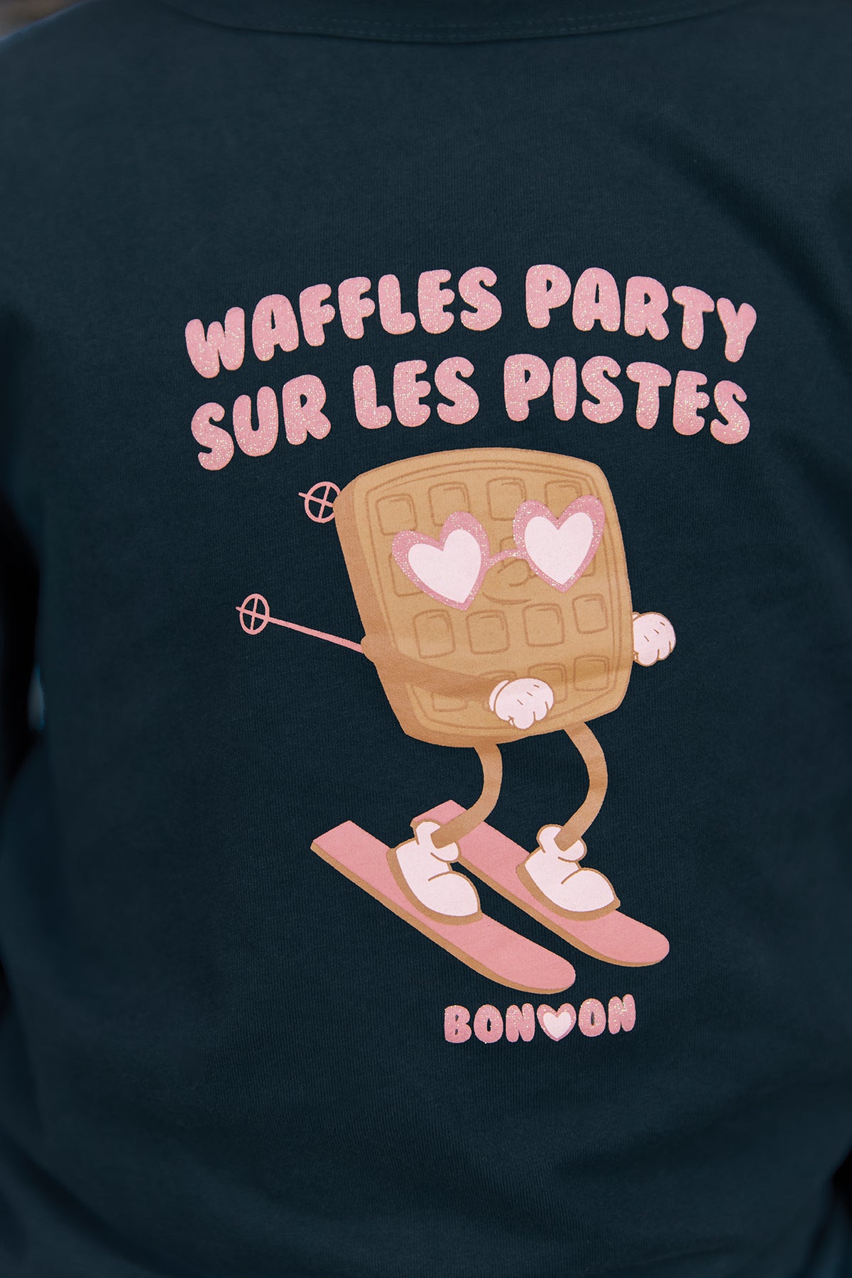 T-shirt - Titty Waffle i søblå