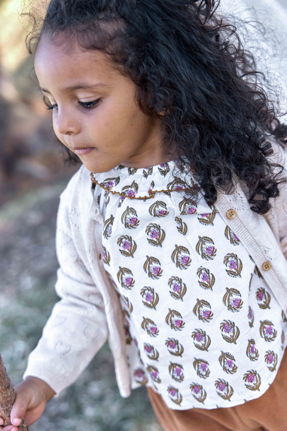 Cardigan - Lilet hartjes ecru Bonton