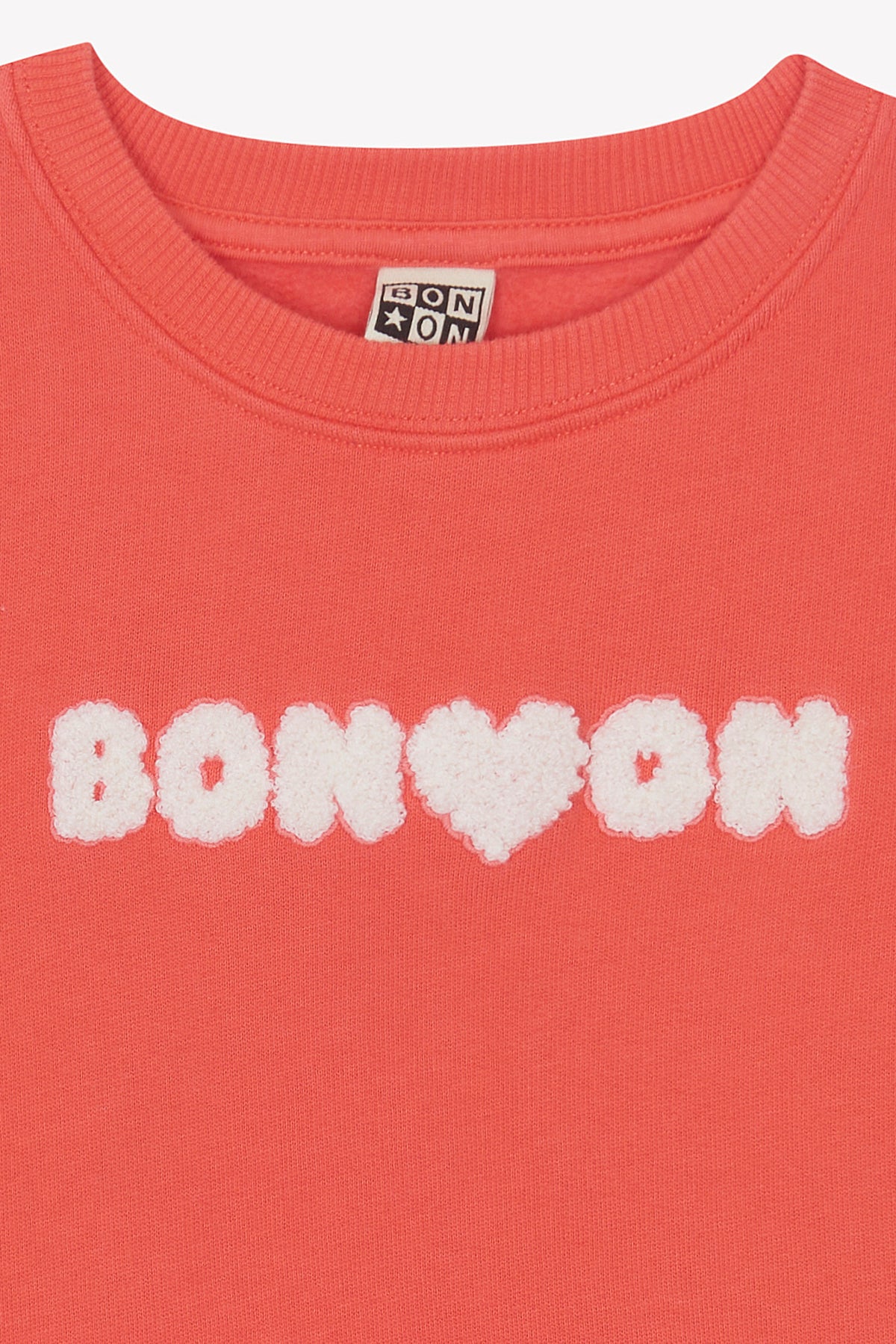 Sweatshirt - Smile i lyserød bouclé Faroe