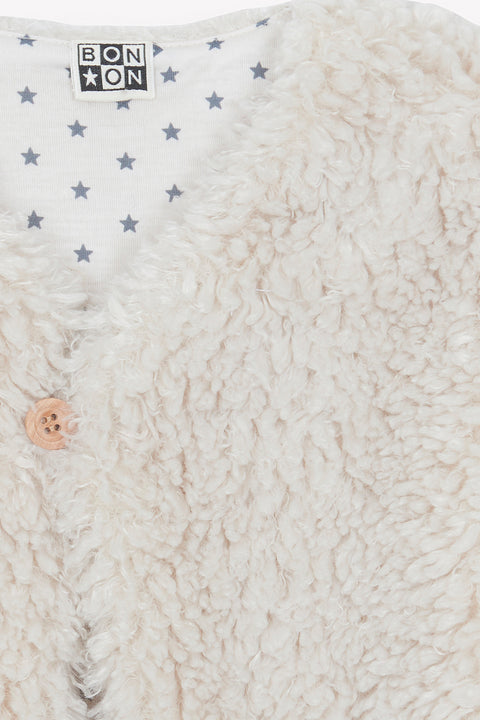 Gilet - Beti Sherpa Ecru Bonton - Image principale