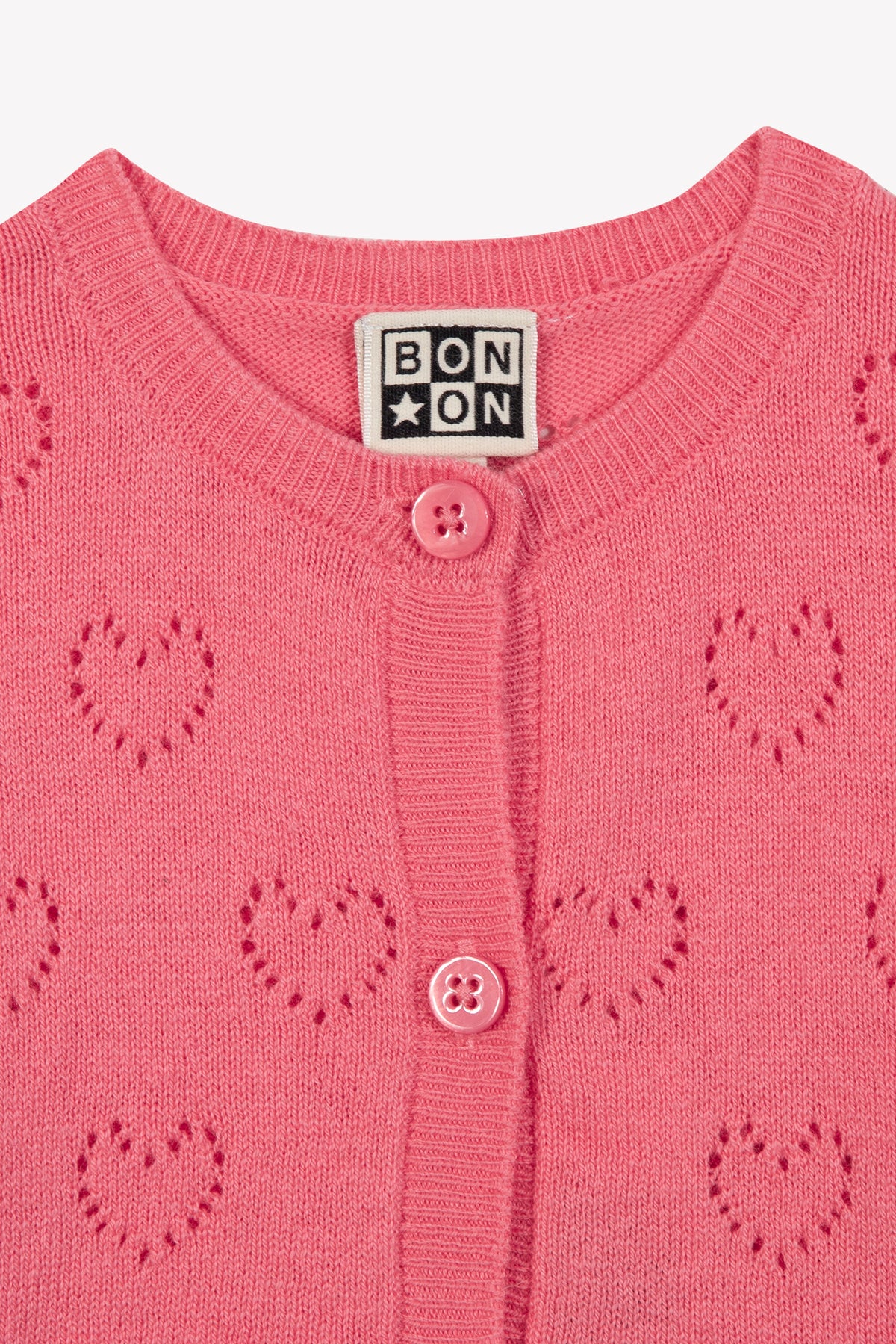 Cardigan - Lilet hjerte rosa Faroe