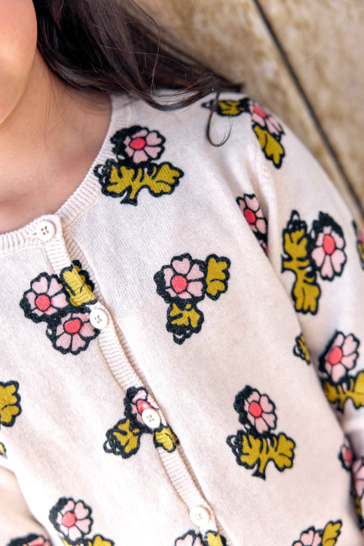 Cardigan - Lilou Faroe-Blumenmuster