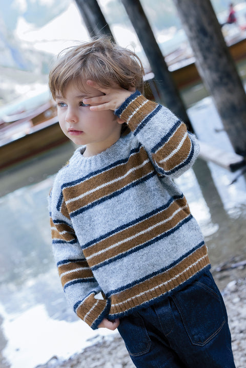 Pull - Milton Stripes Gris Chine - Image principale