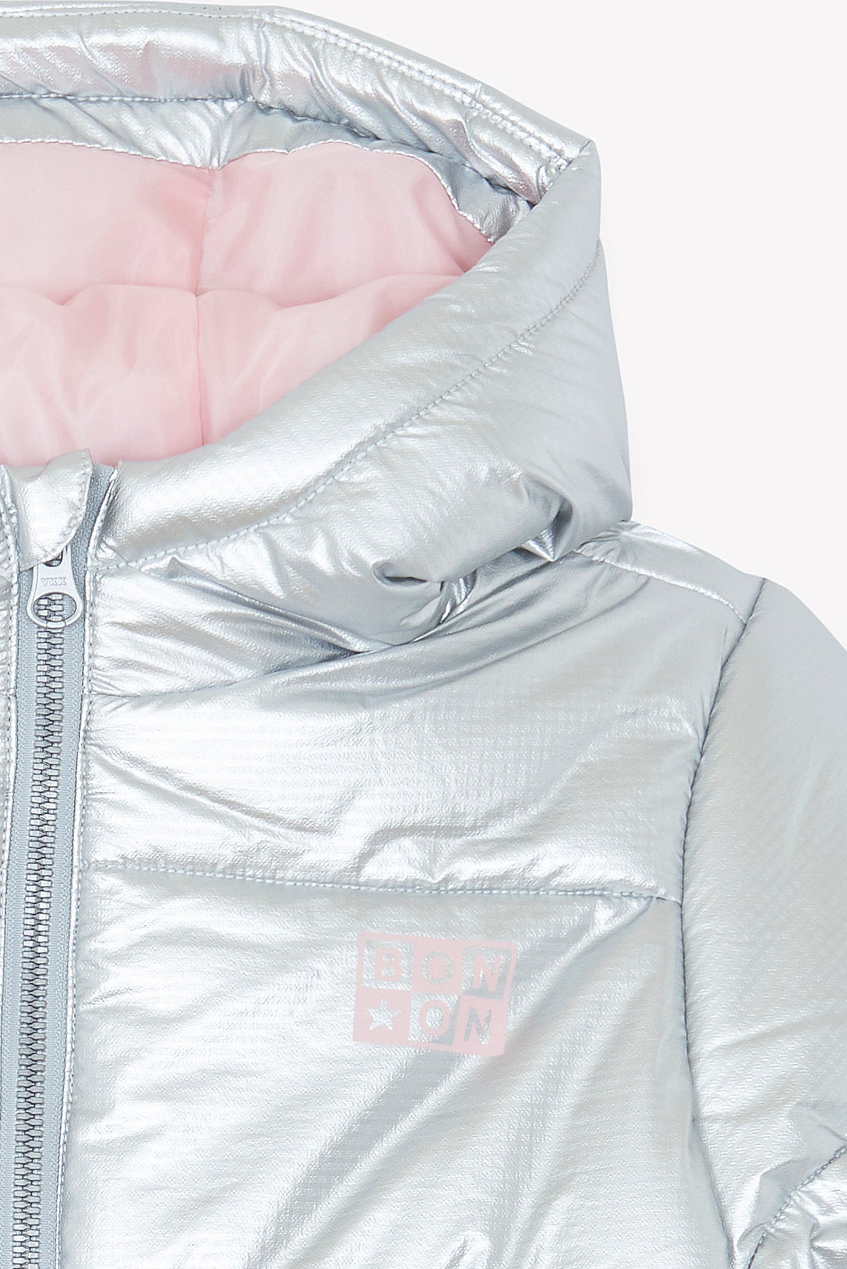 Chaqueta acolchada - Meli para niña plateada