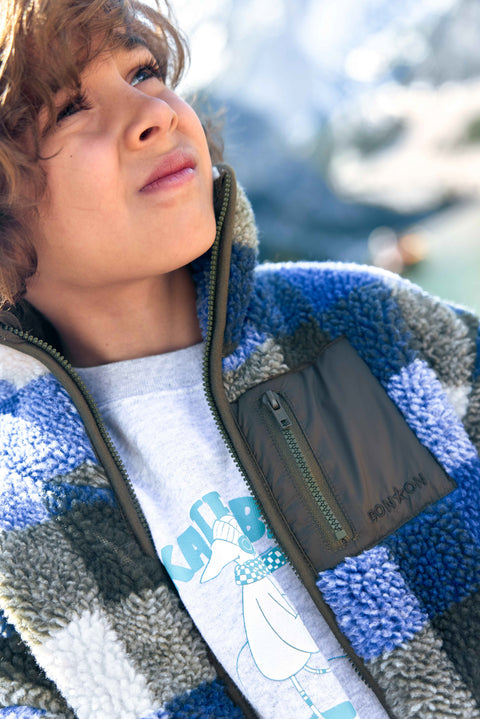 Blouson - Montreal Sherpa Bleu Brut - Image principale
