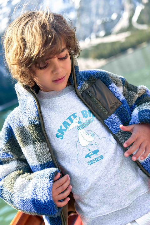Blouson - Montreal Sherpa Bleu Brut - Image principale