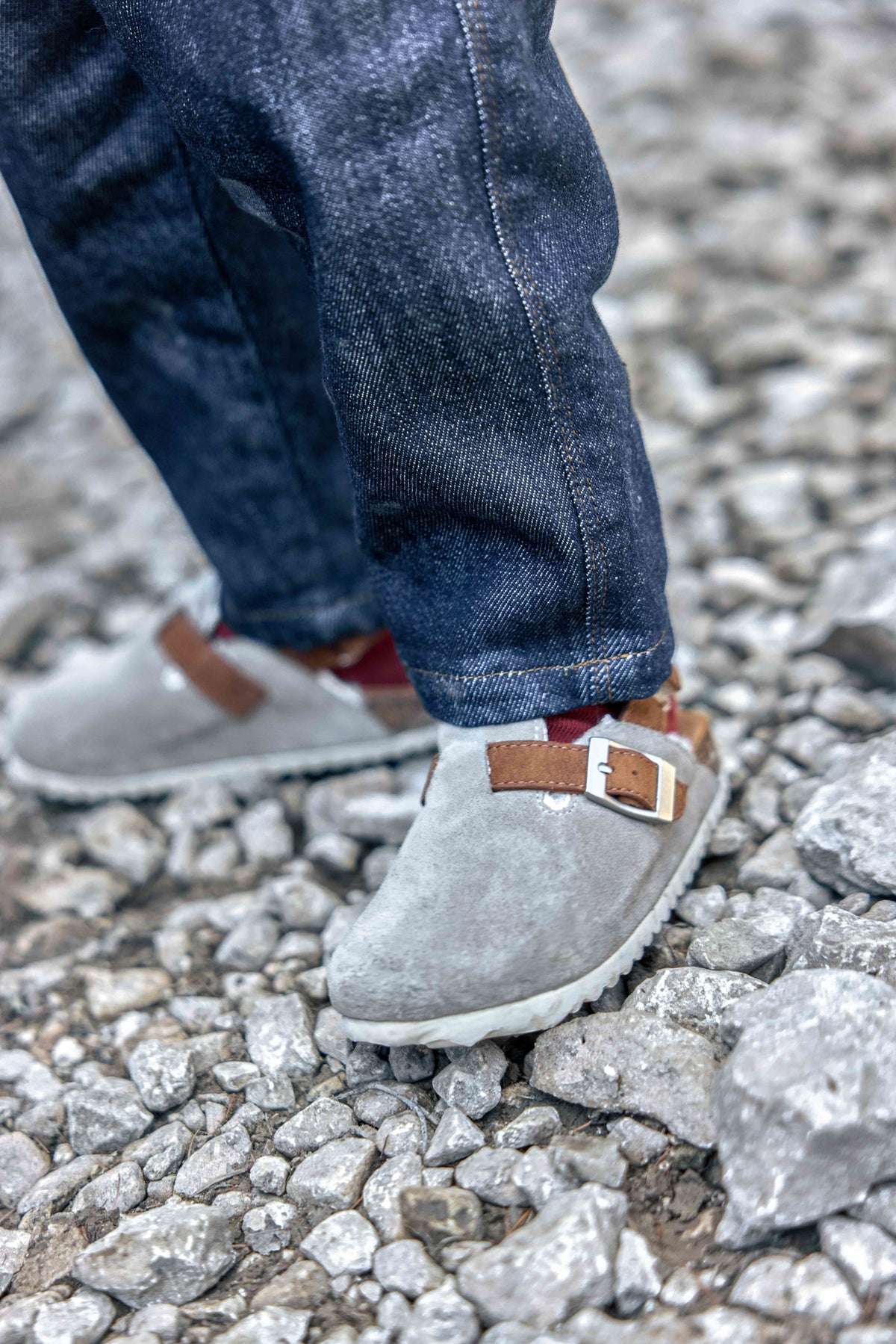 Fur-lined clogs - Luv Grey